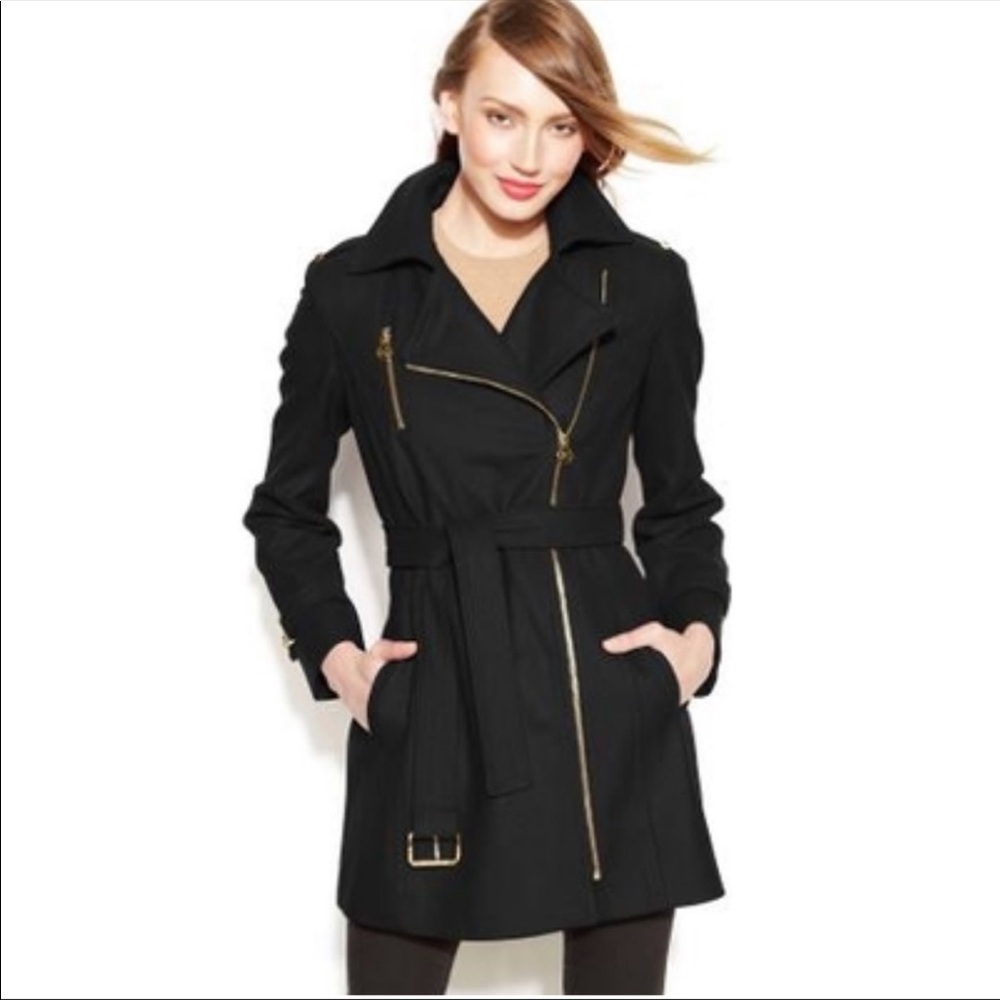 Michael Kors asymmetrical belted coat